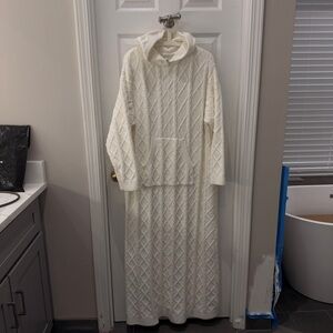 SKIMS Cream Quilted Pajama Set